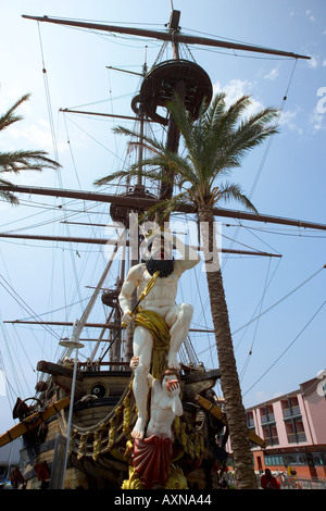 Italie Ligurie Gênes Genova Harbor navire utilisé à Roman Polanski s Pirates Banque D'Images