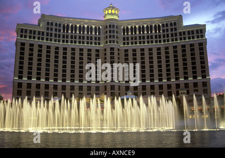 Fontaines du Bellagio Hotel and Casino Las Vegas NEVADA USA Banque D'Images