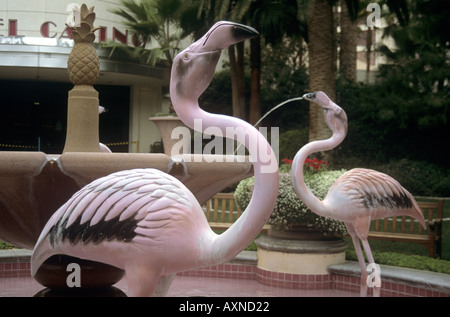 Flamants Roses au Pink Flamingo Casino Vegas Banque D'Images