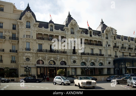 Façade de l'hôtel célèbre de Paris, Monte-Carlo, Monaco, Europe Banque D'Images