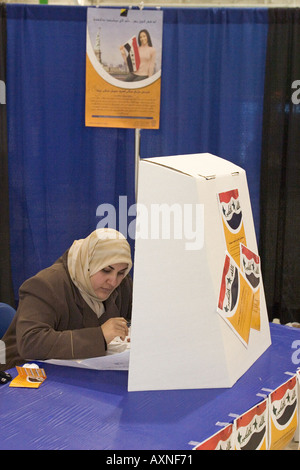 Irakiens vivant au USA en Irak Vote Élection nationale Banque D'Images