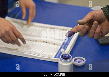 Irakiens vivant au USA en Irak Vote Élection nationale Banque D'Images