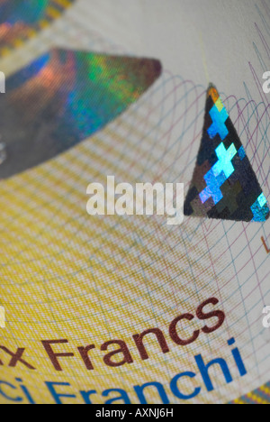 Close up de 10 francs suisses Banque D'Images