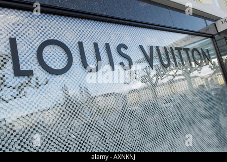 L'extérieur de la boutique Louis Vuitton, Genève, Suisse Banque D'Images