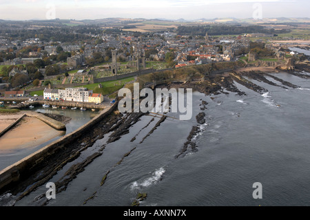 Vue aérienne de St Andrews en Écosse Fife Banque D'Images