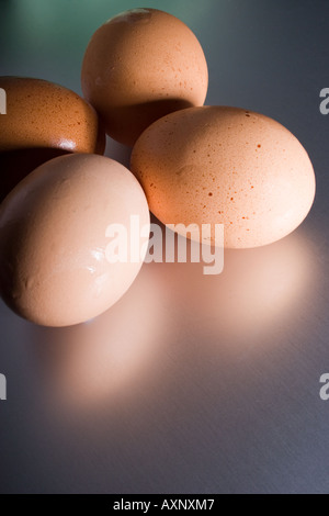 Quatre Œufs dans une cuisine Banque D'Images