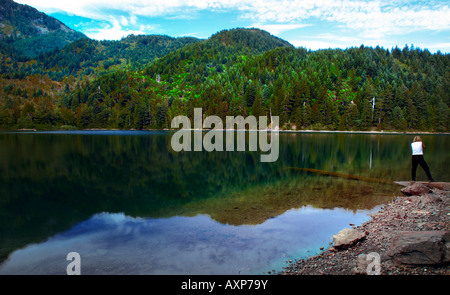 Lac des Bois lac près de Hope, en Colombie-Britannique, Canada. Banque D'Images