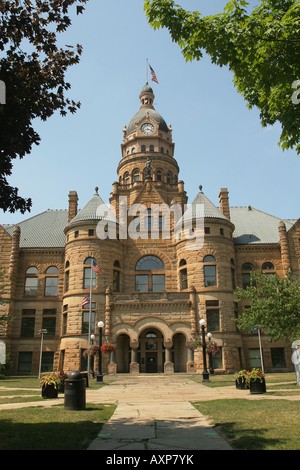 Trumbull County Courthouse Warren dans l'Ohio l'Art Roman Richardsonien Banque D'Images