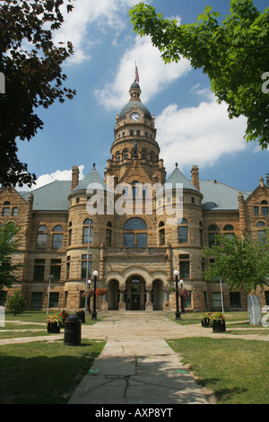 Trumbull County Courthouse Warren dans l'Ohio l'Art Roman Richardsonien Banque D'Images