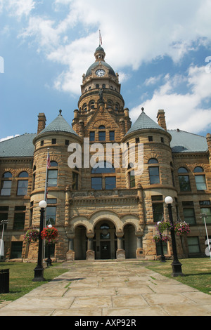 Trumbull County Courthouse Warren dans l'Ohio l'Art Roman Richardsonien Banque D'Images