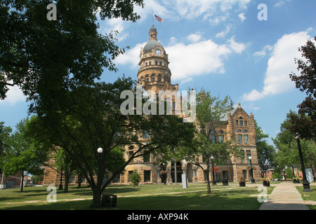 Trumbull County Courthouse Warren dans l'Ohio l'Art Roman Richardsonien Banque D'Images