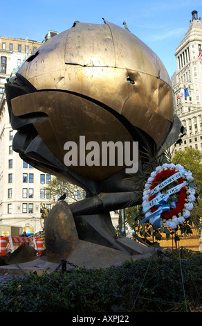 La sphère 911 monument battery park new york usa Banque D'Images