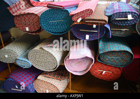 Textiles d'intérieur Boutique Trefriw Woollen Mill au nord ouest du pays de Galles Banque D'Images