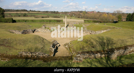 Demeure du deuxième siècle Théâtre Romain de Verulamium, St Albans, Hertfordshire. La première construction datant de l'AN140. Banque D'Images