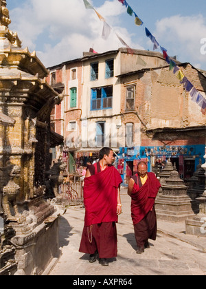 SWAYAMBHUNATH STUPA ou 'Monkey Temple' Asie Népal Katmandou complexes Banque D'Images