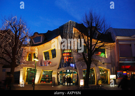 Crooked House (la maison tordue (Krzywy Domek), Sopot, Pologne Banque D'Images