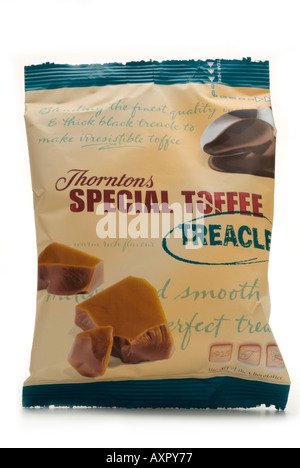 Chocalatier Thorntons paquet spécial black treacle toffee caramel confiserie morceau crack dur caraméliser Banque D'Images