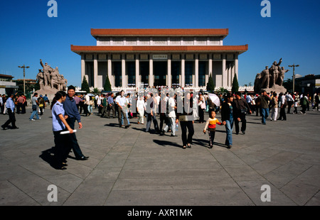 26 sept., 2006 - la Place Tiananmen et le mausolée du président Mao dans la capitale chinoise de Beijing. Banque D'Images