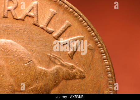 1953 Demi-Penny australien Banque D'Images