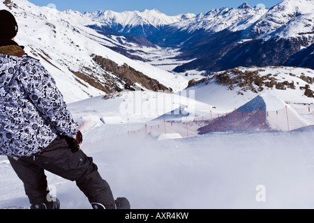 St Moritz snowboard snowpark snow fun Banque D'Images