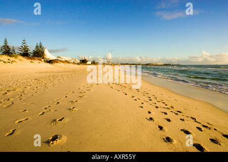 Leighton Beach en fin de soirée sun, North Fremantle, Perth, Australie occidentale. Banque D'Images