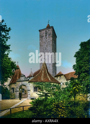 Allemagne Bavière Rothenburg Burgtor Banque D'Images