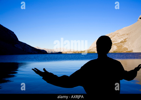 Personne adorant Banque D'Images