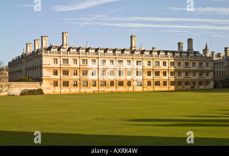 La vieille cour, Clare College, Cambridge, à partir des terrains de King's College Banque D'Images