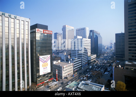 Financial District autour de Lotte World à Séoul en Corée du Sud Banque D'Images