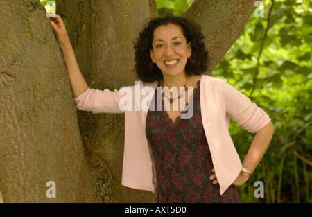 Andrea Levy auteur anglais photographié à Hay Festival 2004 Hay-on-Wye Powys Pays de Galles UK Banque D'Images