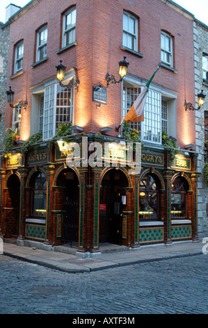 Temple Bar Pub Irlandais et hôtel dans le centre-ville de Dublin Irlande Banque D'Images