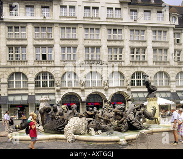 Géographie / voyages, Allemagne, Bavière, Nuremberg, fontaine Hans Sachs, zone piétonne, Ludwigsplatz, , Banque D'Images