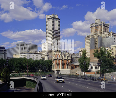 Géographie / voyages, Espagne, Madrid, rues, Bailen avec vue sur la Plaza Espana , Banque D'Images