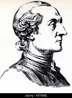 JOHANN KASPAR LAVATER et poète Suisse physiognomist 1741 à 1801 Banque D'Images