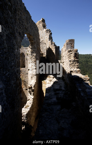 Le Château de Puilaurens Banque D'Images