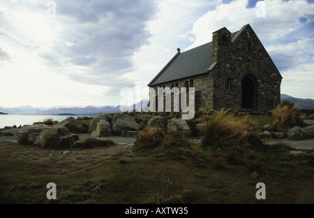 Église du bon pasteur sur les rives du lac Tekapo, île du Sud, Nouvelle-Zélande Banque D'Images