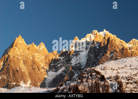 Aiguilles de Chamonix Banque D'Images