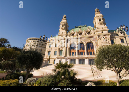 Casino, Monte Carlo, Principauté de Monaco, Cote d'Azur, Méditerranée, Europe Banque D'Images