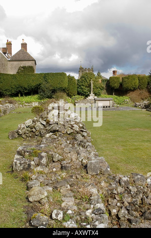 Vestiges de l'abbaye de Shaftesbury, Shaftesbury, Dorset, Angleterre, Royaume-Uni Banque D'Images