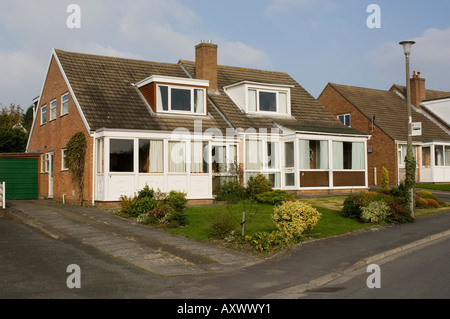 Dimanche après-midi s'aberystwyth waunfawr 1960 suburban housing estate Wales UK Banque D'Images