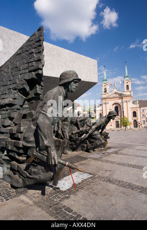 Monument à l'Insurrection de Varsovie (Pomnik Powstania Warszawskiego), Varsovie, Pologne Banque D'Images