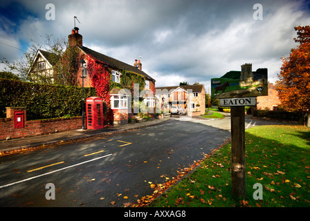 À l'automne The Plough Inn Congleton Cheshire UK Nr Eaton Banque D'Images