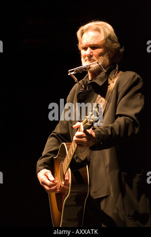 Kris Kristofferson au Royal Concert Hall de Glasgow, Ecosse, Royaume-Uni. Banque D'Images