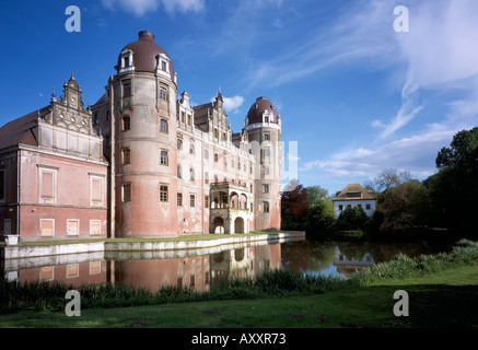 Bad Muskau, Landschaftspark Parc Muzakowski (Neues Schloss), von Nordwesten Banque D'Images