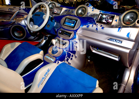 Voiture décorée multimédia Banque D'Images