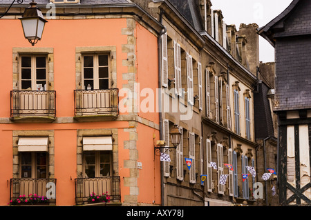 Les bâtiments anciens à Quimper, Finistère Sud, Bretagne, France Banque D'Images