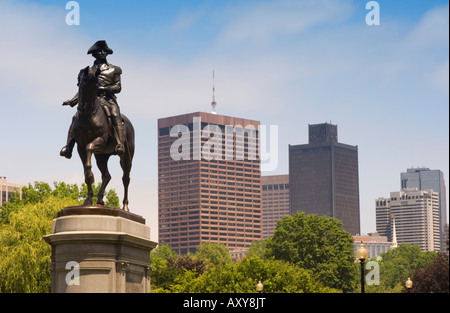Statue de George Washington, Jardin Public, Boston, Massachusetts, USA Banque D'Images