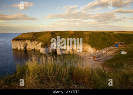 Flamborough Head North Landing au Yorkshire Banque D'Images