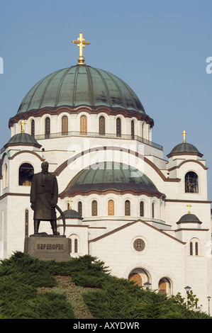 Église orthodoxe Saint Sava datant de 1935, la plus grande église orthodoxe du monde, Belgrade, Serbie, Europe Banque D'Images