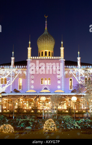 Les Jardins de Tivoli à Noël, Copenhague, Danemark, Scandinavie, Europe Banque D'Images